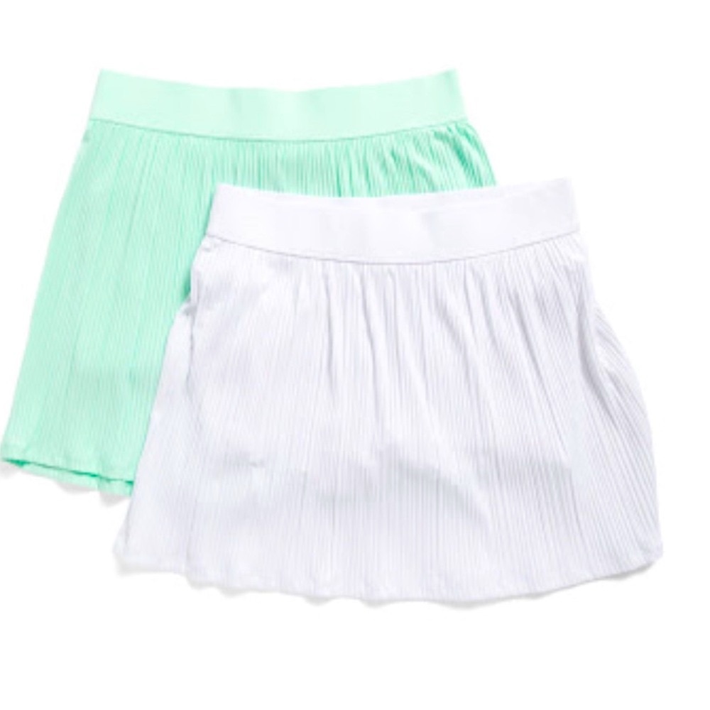 Mint and White Pleated Mini Tennis Skirt Set